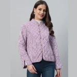 Handmade Patchwork Quilted Purple Jacket / Coat - Image 8