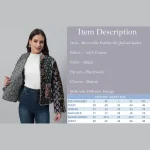 Winter Black Patchwork Quilted Cotton Jackets - Image 11