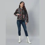 Winter Black Patchwork Quilted Cotton Jackets - Image 9