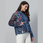 Women's Export Quality Cotton Fabric Blue Jacket - Image 4