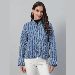 Women's Export Quality Cotton Fabric Blue Jacket - Image 7
