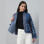 Women's Export Quality Cotton Fabric Blue Jacket
