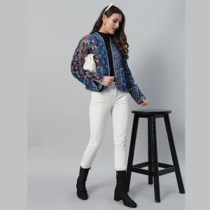 Women's Export Quality Cotton Fabric Blue Jacket - Image 8