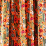 5 Yard Luxury Soft Velvet Cactus Fabric (Orange Fabric) - Image 2