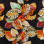 Black Block Print Fabric for Sewing By The Yard