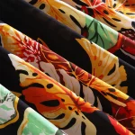 Black Block Print Fabric for Sewing By The Yard - Image 3