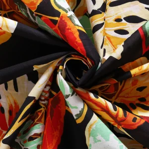 Black Block Print Fabric for Sewing By The Yard - Image 4