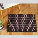 Black Floor Mats Non-Slip Carpet 24"X16" Inch