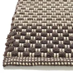 Brown And Beige Hand Knotted Door Mat - Image 3