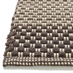 Brown And Beige Hand Knotted Door Mat - Image 3