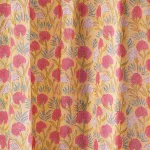 Cotton Fabric Hand Block Print Beige Floral - Image 3