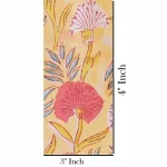 Cotton Fabric Hand Block Print Beige Floral - Image 5