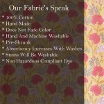Cotton Fabric Hand Block Print Beige Floral - Image 6