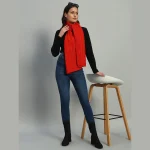 Fashion Soft Orange Wool Scarves Reversible Knitted Scarf - Image 2