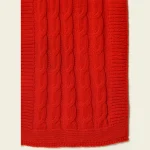 Fashion Soft Orange Wool Scarves Reversible Knitted Scarf - Image 5