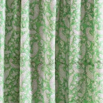 Hand Block Print Indian Craft Sewing Green Paisley Fabric - Image 3