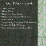 Hand Block Print Indian Craft Sewing Green Paisley Fabric - Image 6