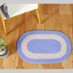 Hand Braided Indian Cotton Door Mat (Purple)