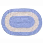 Hand Braided Indian Cotton Door Mat (Purple) - Image 2