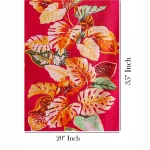 Handmade Leaf Print Cotton Fabric Women Pink Color Dress - Image 5