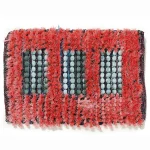 Handmade Red Absorbent Non-Slip Door Carpet - Image 2