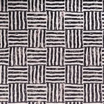 Indian Black & White Striped Printed Loose Velvet Fabric - Image 3