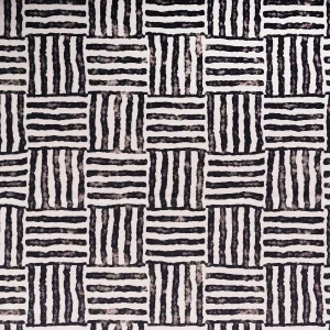 Indian Black & White Striped Printed Loose Velvet Fabric - Image 3
