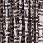 Indian Black & White Striped Printed Loose Velvet Fabric - Image 4
