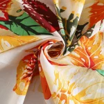 Indian Hand Leaf Printed Cotton Fabric For Women Dress - Image 2