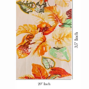 Indian Hand Leaf Printed Cotton Fabric For Women Dress - Image 5