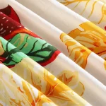 Indian Hand Leaf Printed Cotton Fabric For Women Dress - Image 4