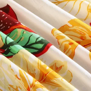 Indian Hand Leaf Printed Cotton Fabric For Women Dress - Image 4