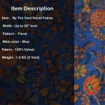 Indian Velvet Upholstery Fabric Sewing Running Fabric - Image 5