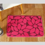 Pink Floral Floor Mat Carpet