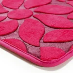 Pink Floral Floor Mat Carpet - Image 3