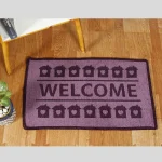 Pink & Maroon Welcome Rug Boho Door Mat