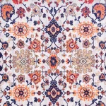 White Abstract Printed Soft Velvet Fabric - Image 3