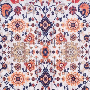 White Abstract Printed Soft Velvet Fabric - Image 3
