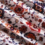 White Abstract Printed Soft Velvet Fabric - Image 4