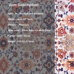 White Abstract Printed Soft Velvet Fabric - Image 5