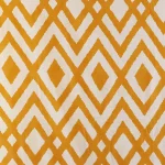 White & Yellow Dressmaking Cotton Fabric (Diamond Print)