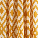 White & Yellow Dressmaking Cotton Fabric (Diamond Print) - Image 3