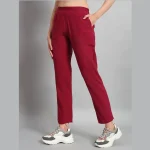 Women's Regular Fit Wine Pant Summer Ankle Trouser - Image 4