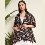 Beautiful Floral Printed Pure Cotton Fabric Scarf - Image 3