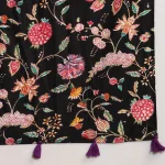 Beautiful Floral Printed Pure Cotton Fabric Scarf - Image 8