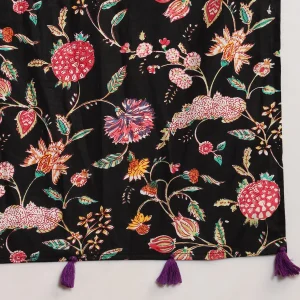 Beautiful Floral Printed Pure Cotton Fabric Scarf - Image 8