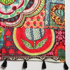 Beautiful Multi Ikat Printed Cotton Scarf - Image 8