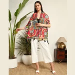 Beautiful Multi Ikat Printed Cotton Scarf - Image 5
