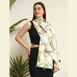 Beautiful Pineapple & Parrots Printed Long Scarf - Image 3