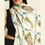 Beautiful Pineapple & Parrots Printed Long Scarf - Image 8